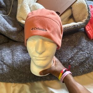 Columbia Pink Fleece Hat Sporty Design